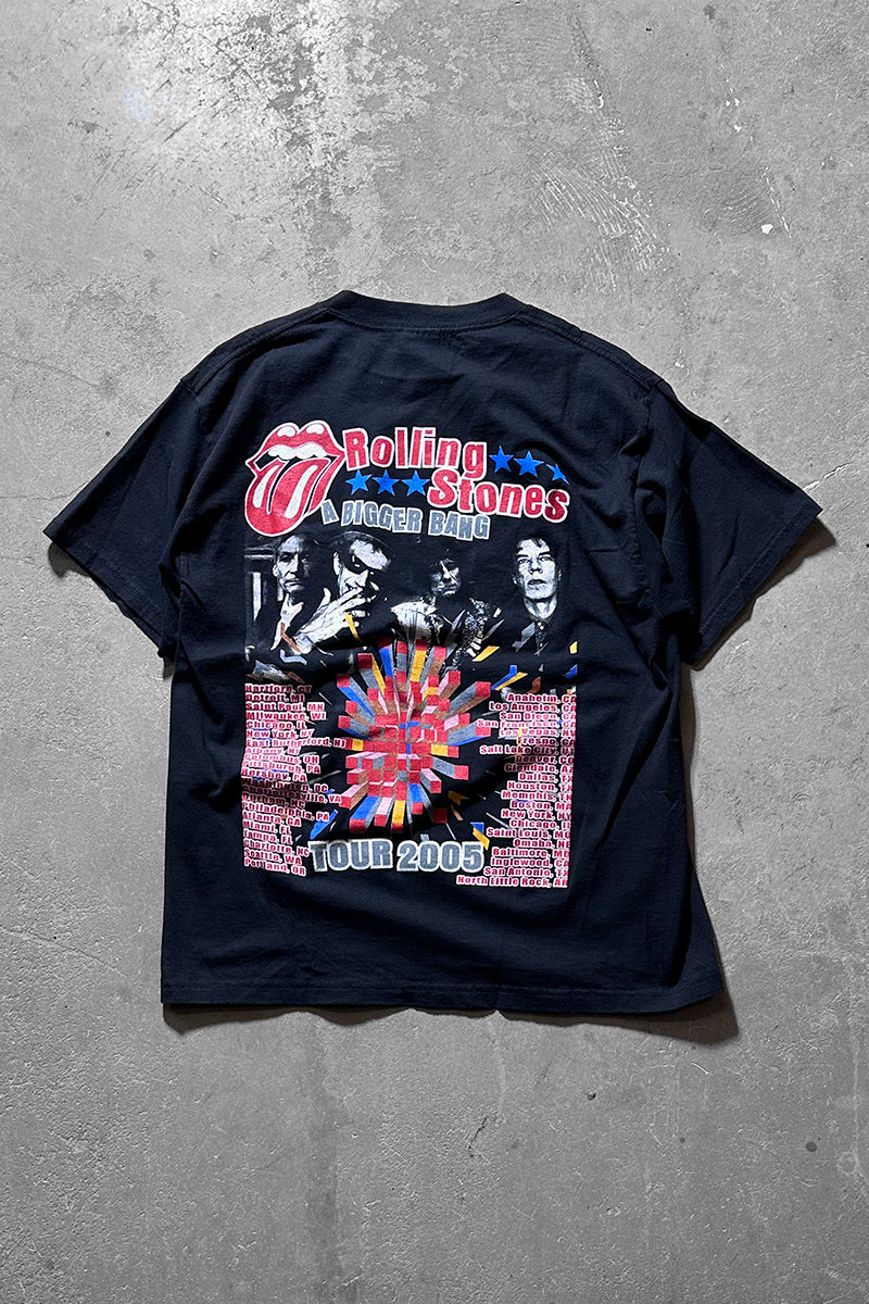 MADE IN MEXICO 05'S ROLLING STONES A BIGGER BANG TOUR BAND T-SHIRT / BLACK [SIZE: M USED]