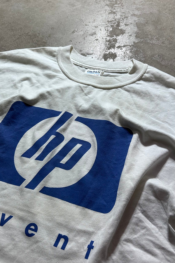 90'S HP ADVERTISING T-SHIRT / WHITE [SIZE: L USED]