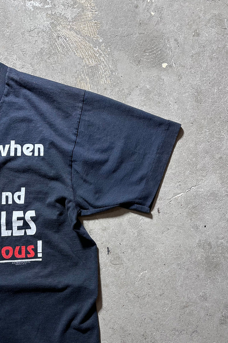 90'S MESSAGE EROTIC T-SHIRT / BLACK [SIZE: M USED]