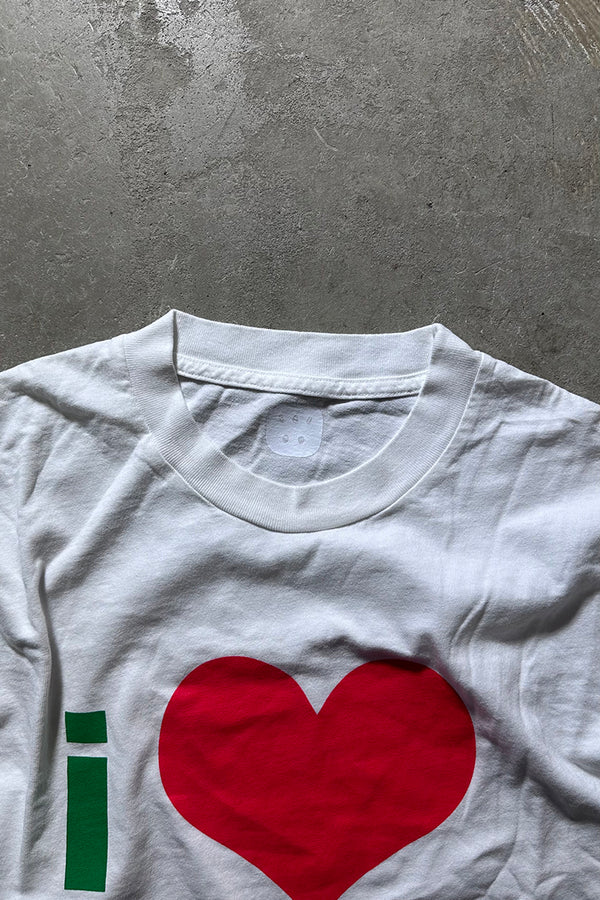 I ♡ INFO LETTER T-SHIRT / WHITE [SIZE: L USED]