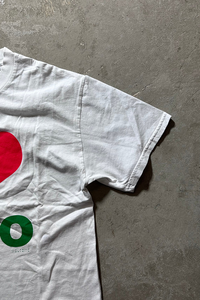 I ♡ INFO LETTER T-SHIRT / WHITE [SIZE: L USED]