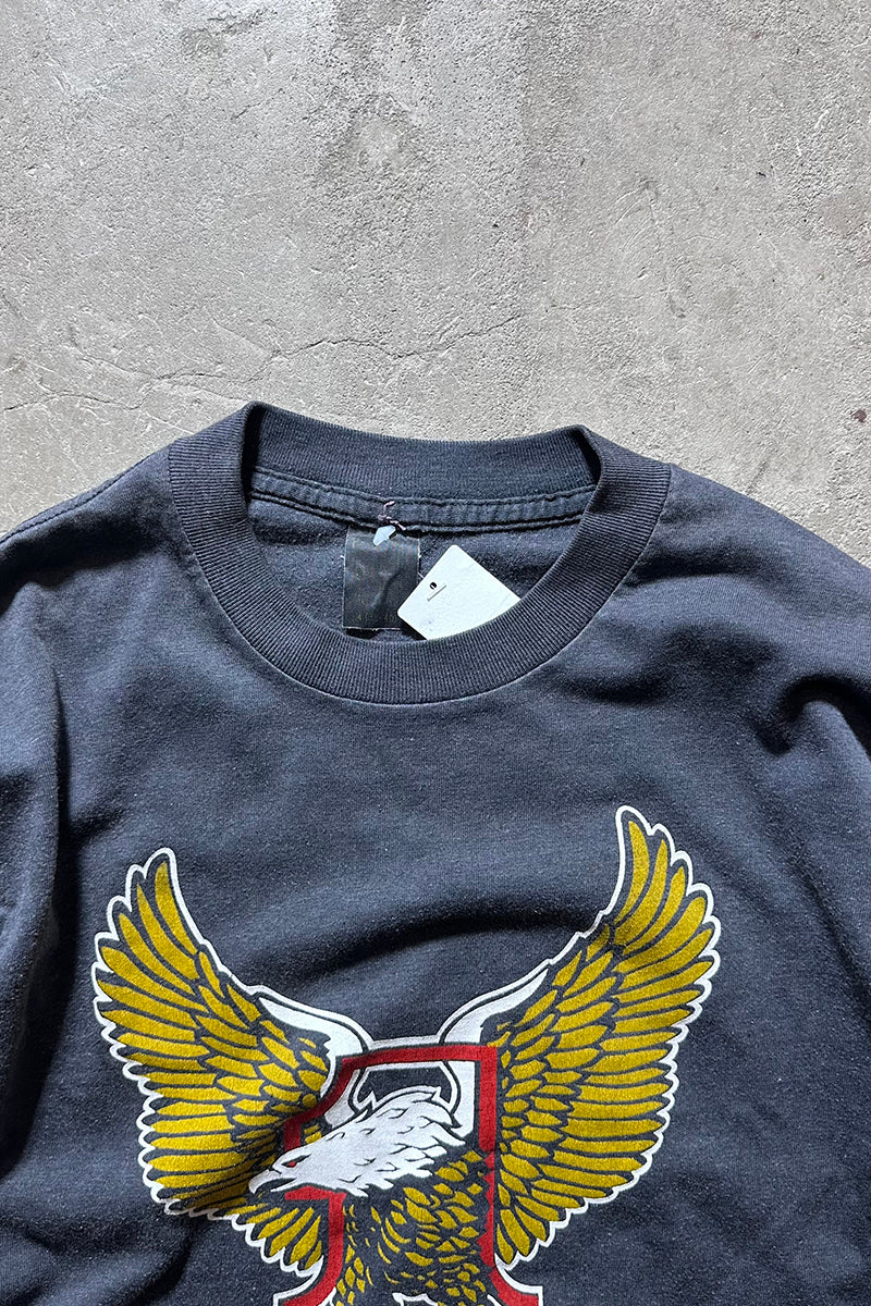 80-90s HARLEY DAVIDSON LOGO T-SHIRT / CHARCOAL [SIZE: M USED]