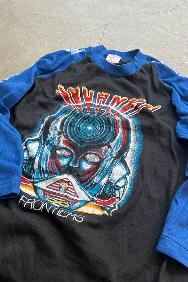 MADE IN PAKISTAN 83'S JOURNEY BAND RINGER T-SHIRT / BLACK [SIZE: XL USED]