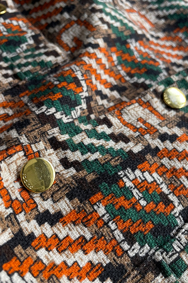 MADE IN ITALY 20SS S/S MONOGRAM BOWLING SHIRT / PATTERN [SIZE: 52 USED]