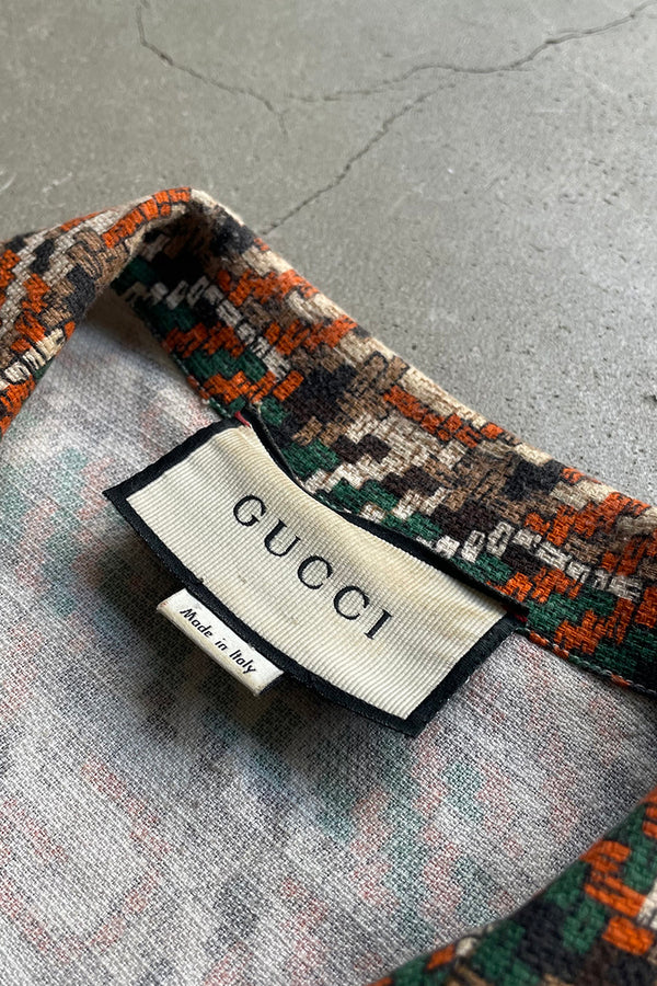 MADE IN ITALY 20SS S/S MONOGRAM BOWLING SHIRT / PATTERN [SIZE: 52 USED]