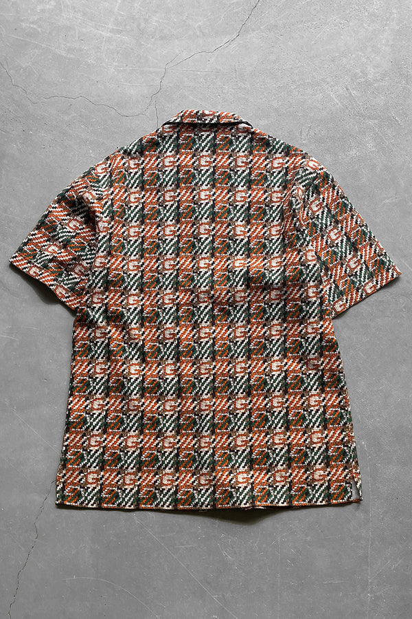 MADE IN ITALY 20SS S/S MONOGRAM BOWLING SHIRT / PATTERN [SIZE: 52 USED]