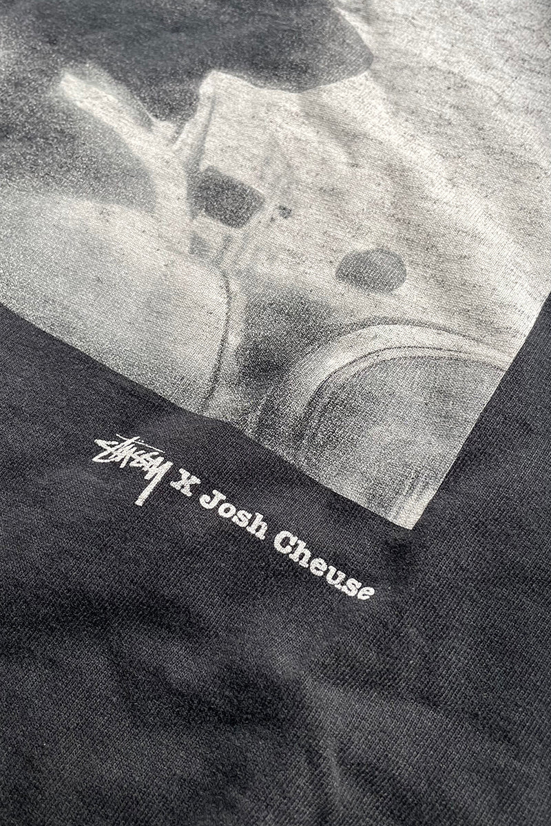 MADE IN MEXICO Y2K EARLY 00'S JOSH CHEUSE PHOTO PRINT T-SHIRT / BLACK [SIZE: L USED]