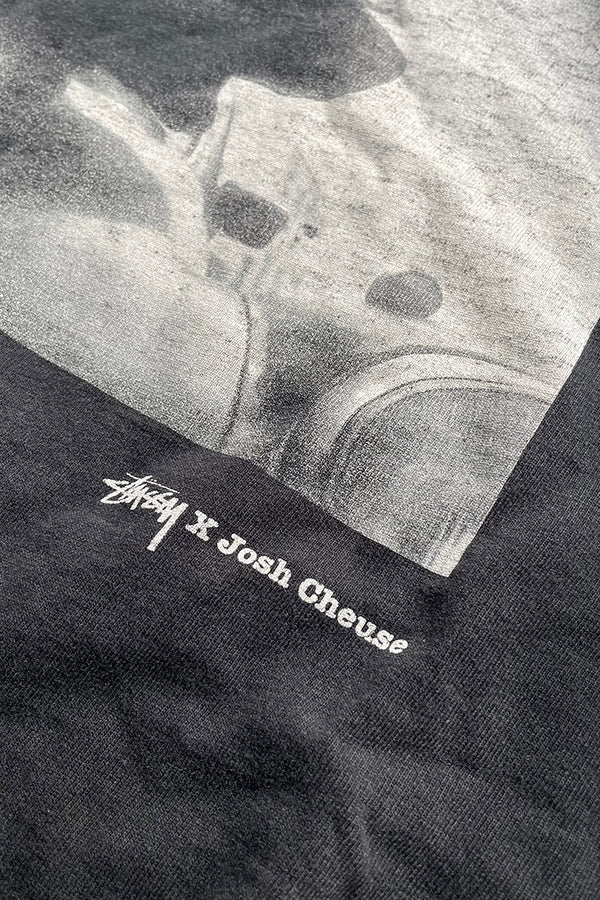 MADE IN MEXICO Y2K EARLY 00'S JOSH CHEUSE PHOTO PRINT T-SHIRT / BLACK [SIZE: L USED]