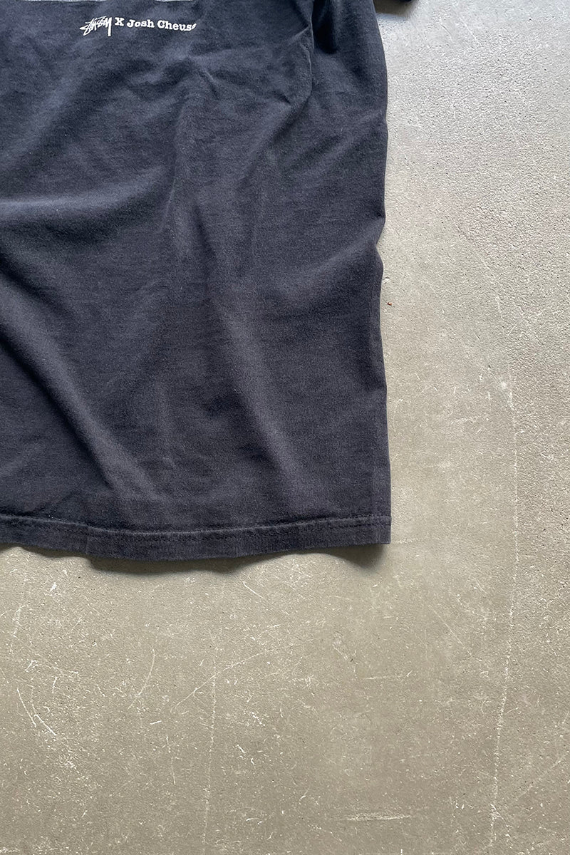 MADE IN MEXICO Y2K EARLY 00'S JOSH CHEUSE PHOTO PRINT T-SHIRT / BLACK [SIZE: L USED]
