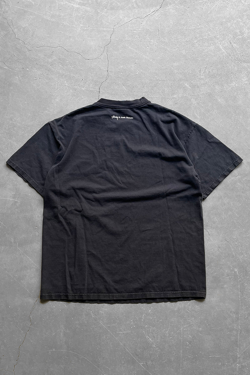 MADE IN MEXICO Y2K EARLY 00'S JOSH CHEUSE PHOTO PRINT T-SHIRT / BLACK [SIZE: L USED]