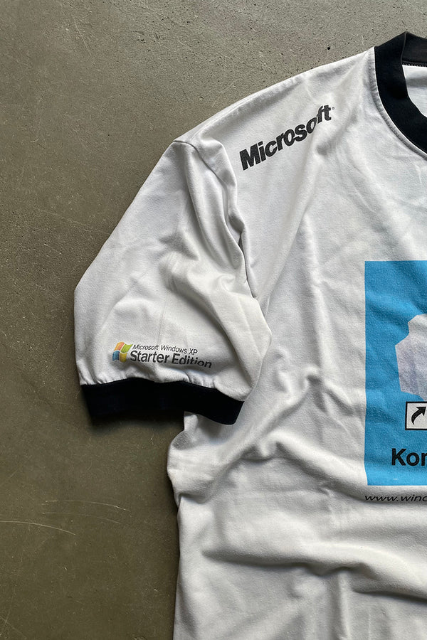 Y2K 2004 Microsoft Windows XP Ringer T-shirt / White [Size: XL Used]