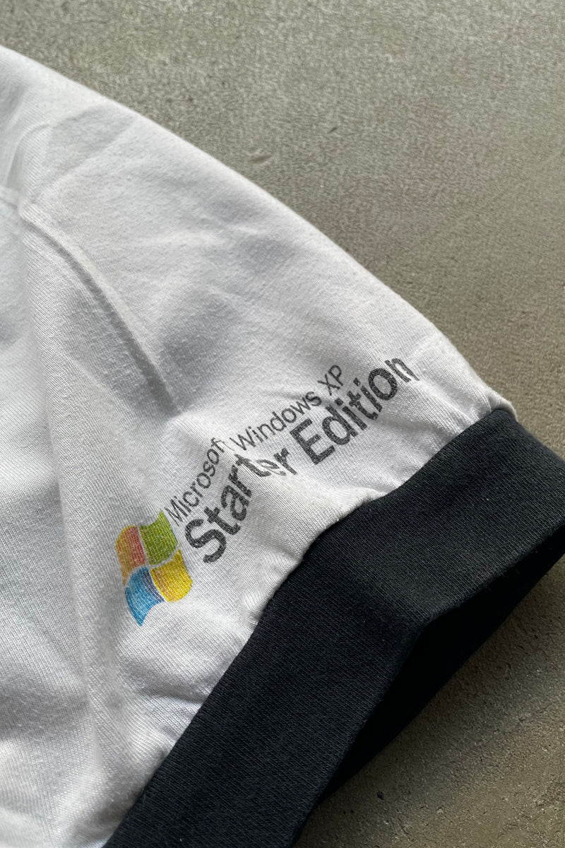 Y2K 2004 Microsoft Windows XP Ringer T-shirt / White [Size: XL Used]