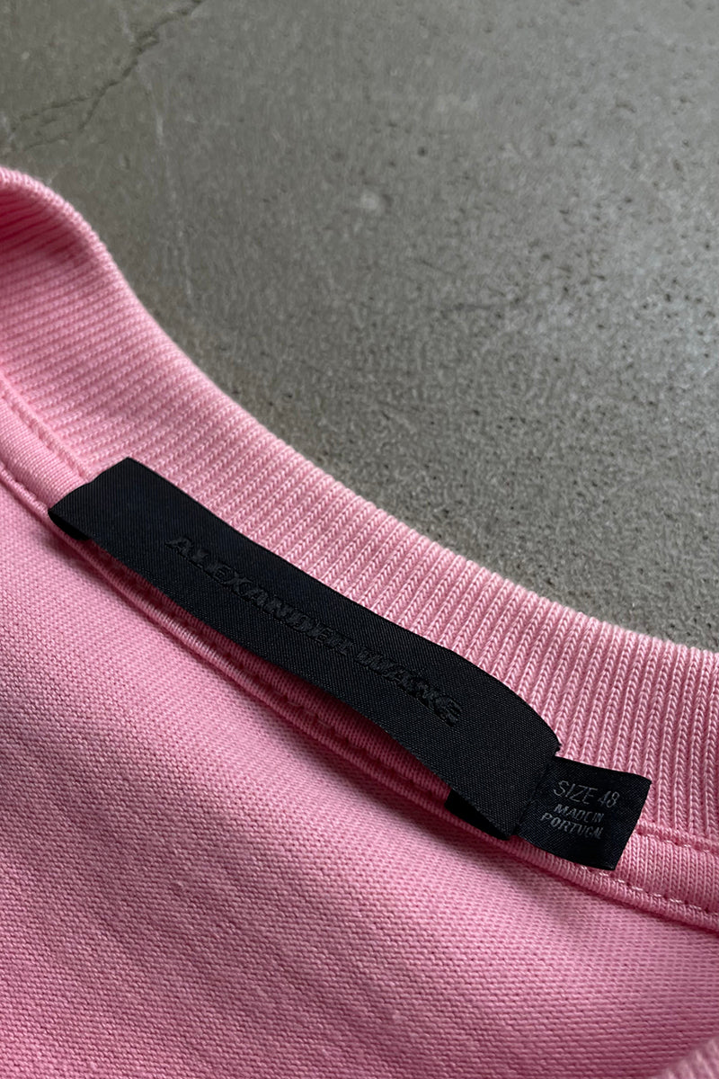 PAID EMBROIDERY T-SHIRT / PINK [SIZE: 48 USED]