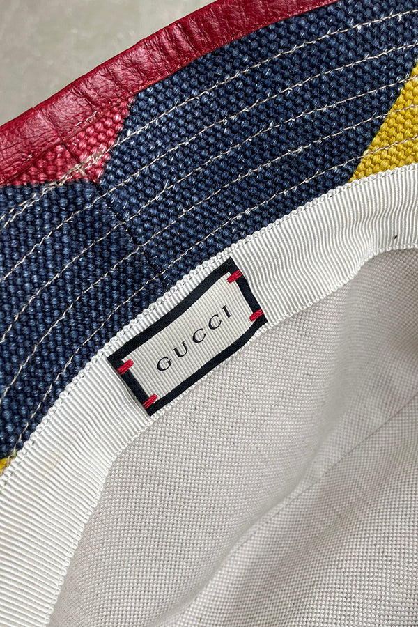 MADE IN ITALY BAIADERA STRIPE FEDORA HAT / MULTI [SIZE: L USED ]