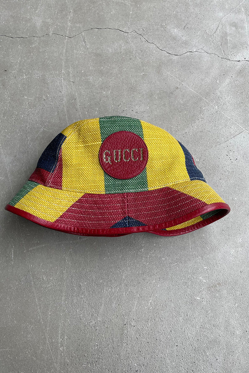 MADE IN ITALY BAIADERA STRIPE FEDORA HAT / MULTI [SIZE: L USED ]