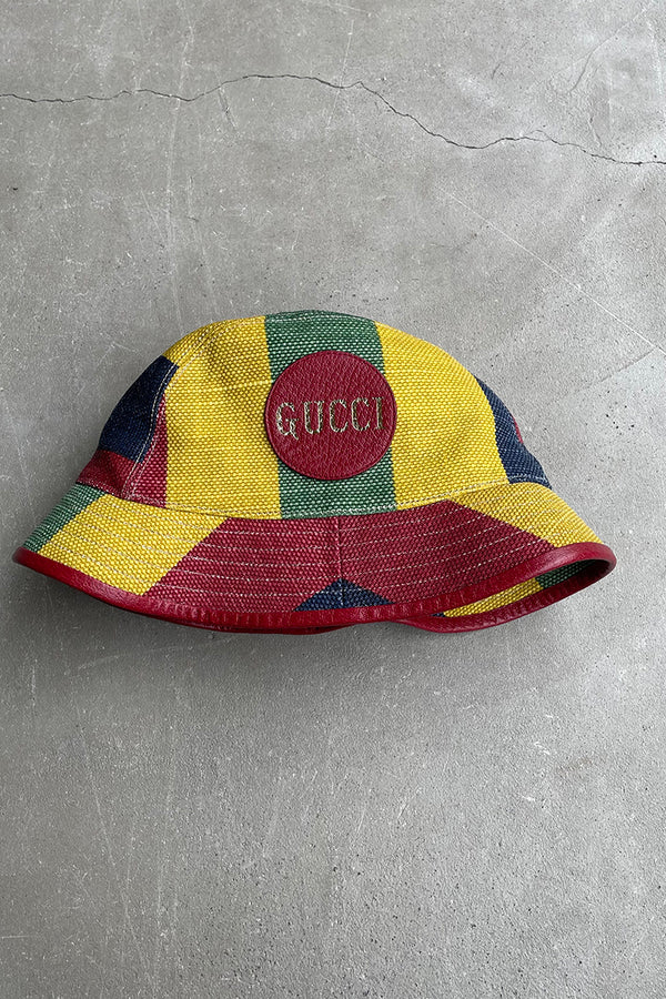 MADE IN ITALY BAIADERA STRIPE FEDORA HAT / MULTI [SIZE: L USED ]