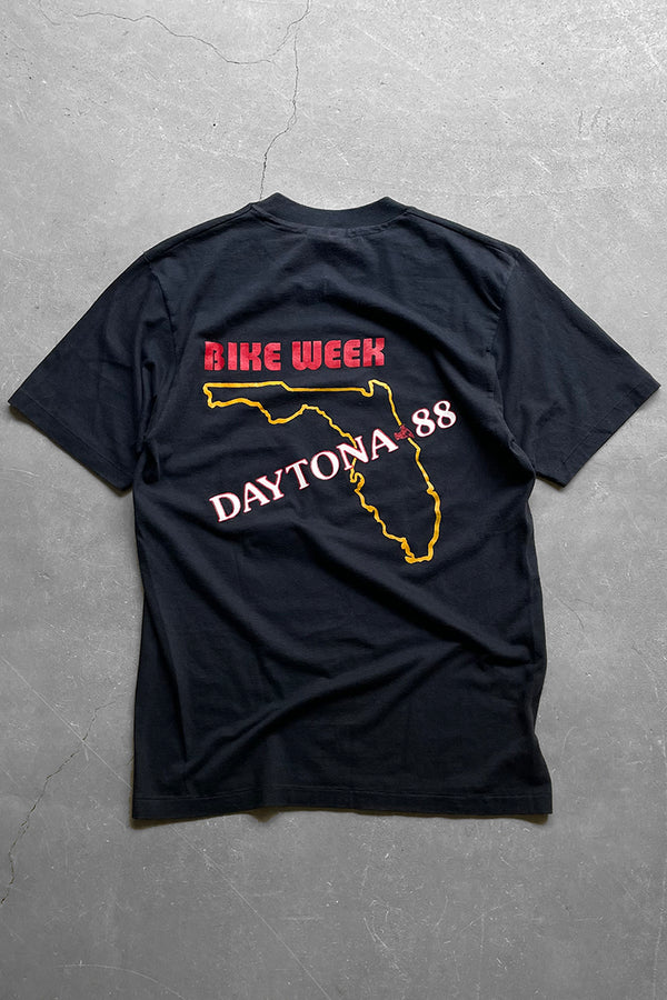 MADE IN USA 88'S HARLEY DAVIDSON T-SHIRT / BLACK [SIZE: M USED]