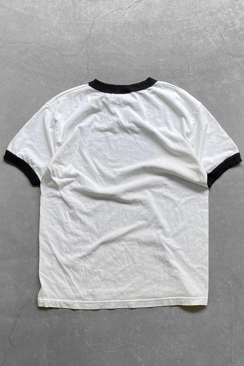 MADE IN MEXICO Y2K 02'S NINTENDO RINGER NECK T-SHIRT / WHITE [SIZE: L USED]