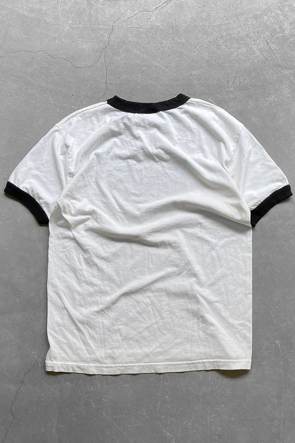 MADE IN MEXICO Y2K 02'S NINTENDO RINGER NECK T-SHIRT / WHITE [SIZE: L USED]