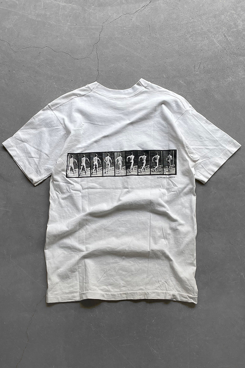 MADE IN USA 90'S EADWEARD MUYBRIDGE PHOTOGRAPH T-SHIRT / WHITE[SIZE: M USED]