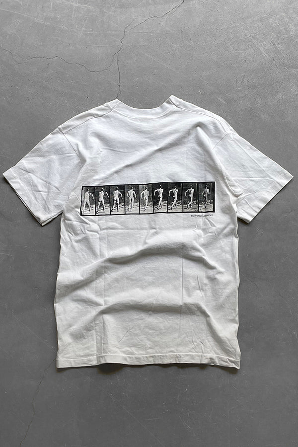 MADE IN USA 90'S EADWEARD MUYBRIDGE PHOTOGRAPH T-SHIRT / WHITE[SIZE: M USED]