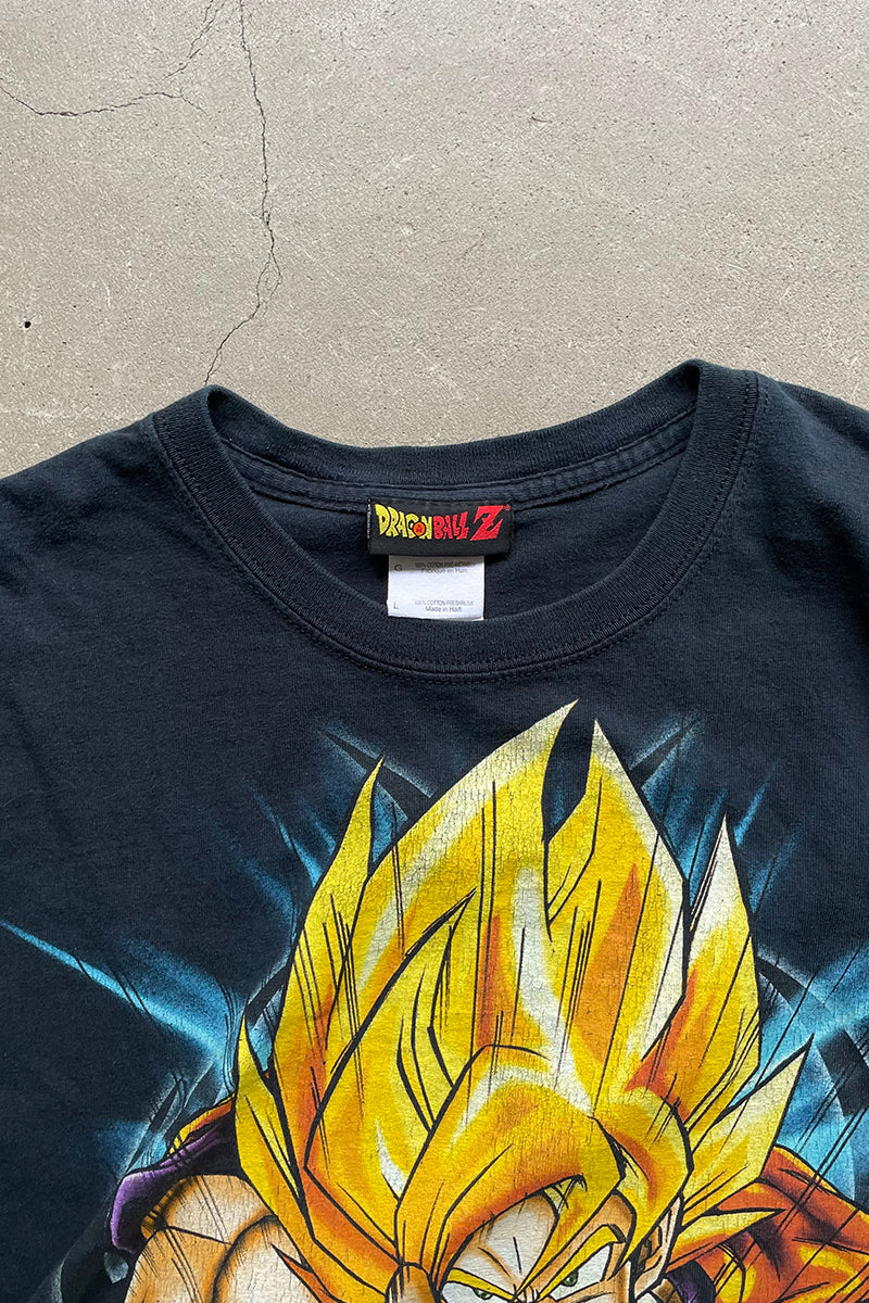 08'S DRAGON BALL Z GOKU ANIME T-SHIRT / BLACK [SIZE: L USED]