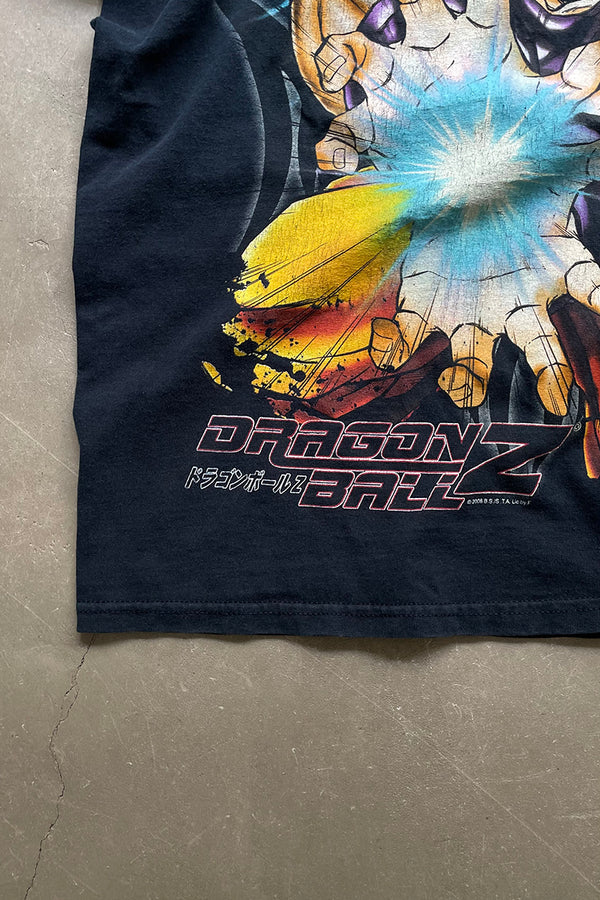 08'S DRAGON BALL Z GOKU ANIME T-SHIRT / BLACK [SIZE: L USED]