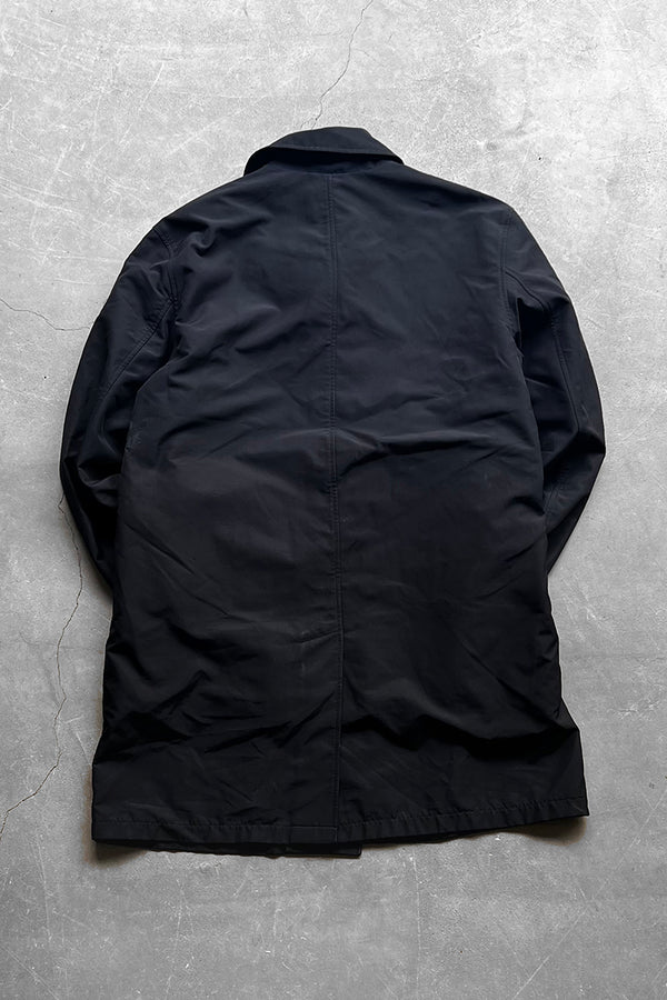 Y2K EARLY 00'S NYLON COAT W/LINER / BLACK [SIZE: M USED]
