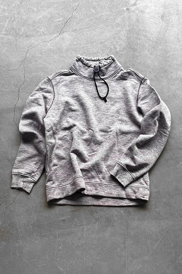 HIGH NECK PULLOVER SWEATSHIRT / GRAY [SIZE: L USED]