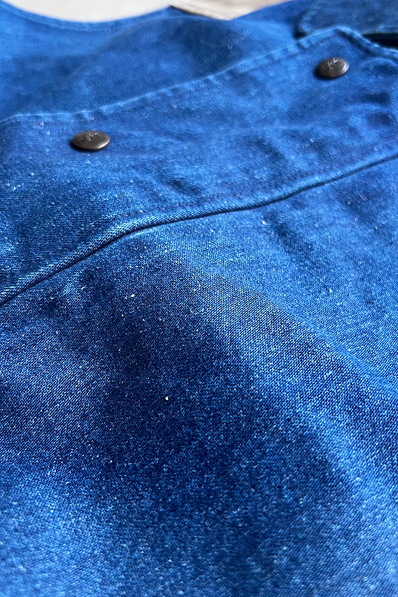 90'S DENIM VEST W/BOA LINER / INDIGO [SIZE: M USED]