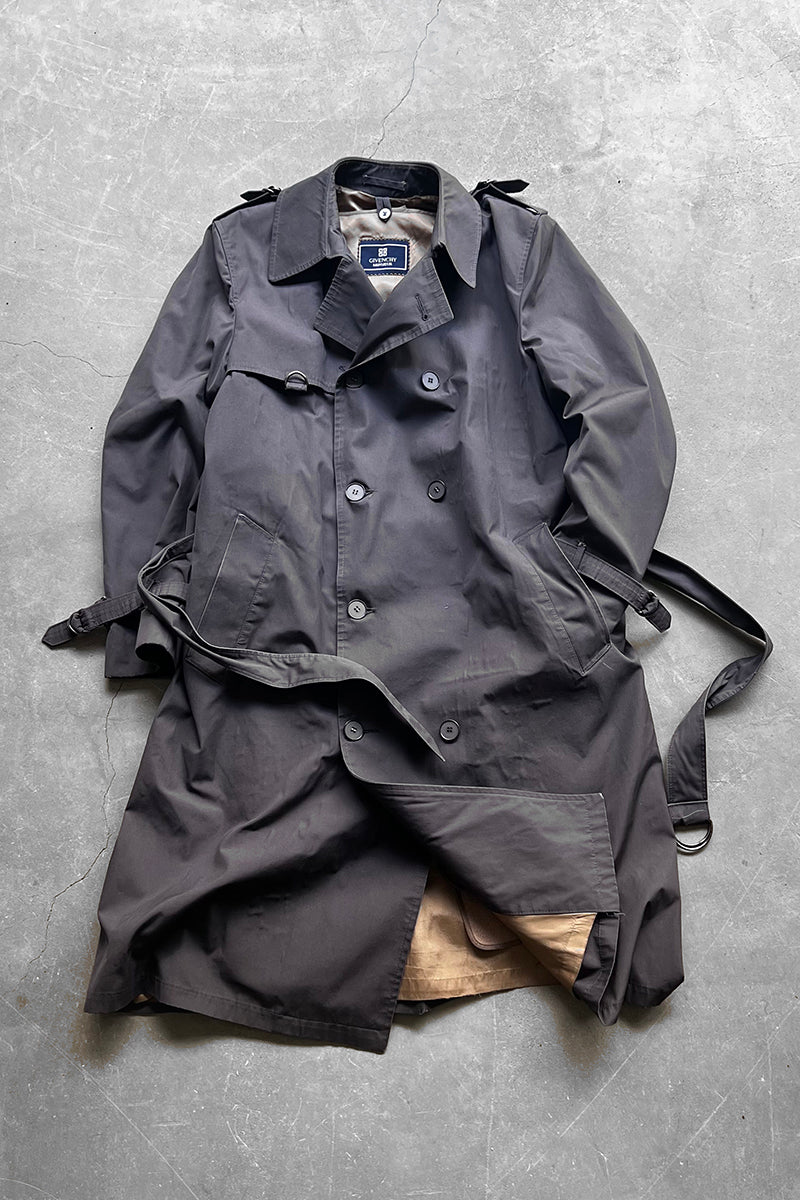 70-80s TRENCH COAT W/LINER / GRAY [SIZE: 40 USED]
