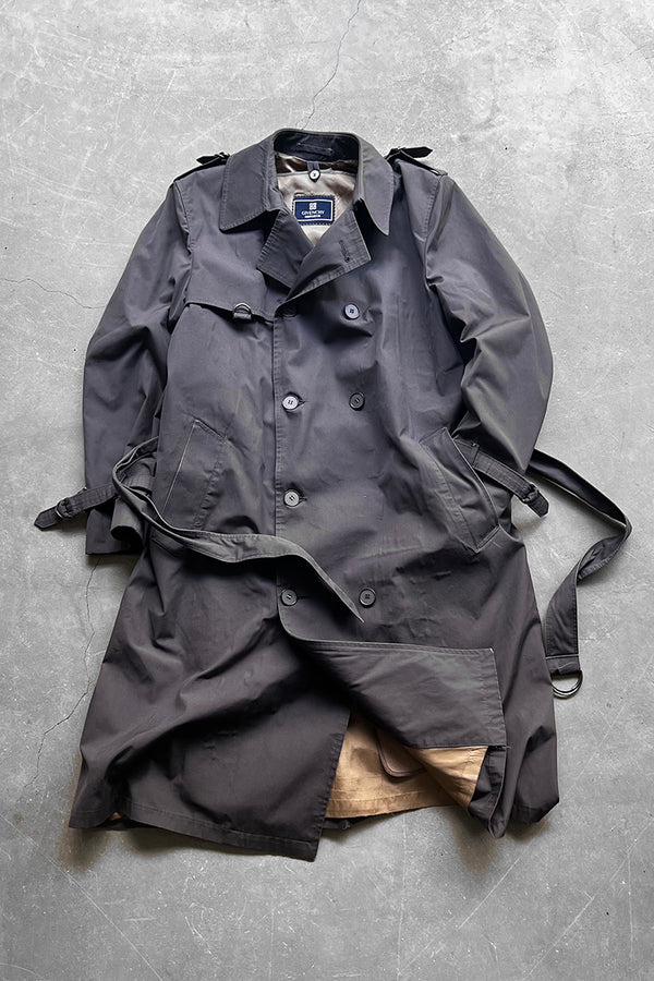 70-80s TRENCH COAT W/LINER / GRAY [SIZE: 40 USED]