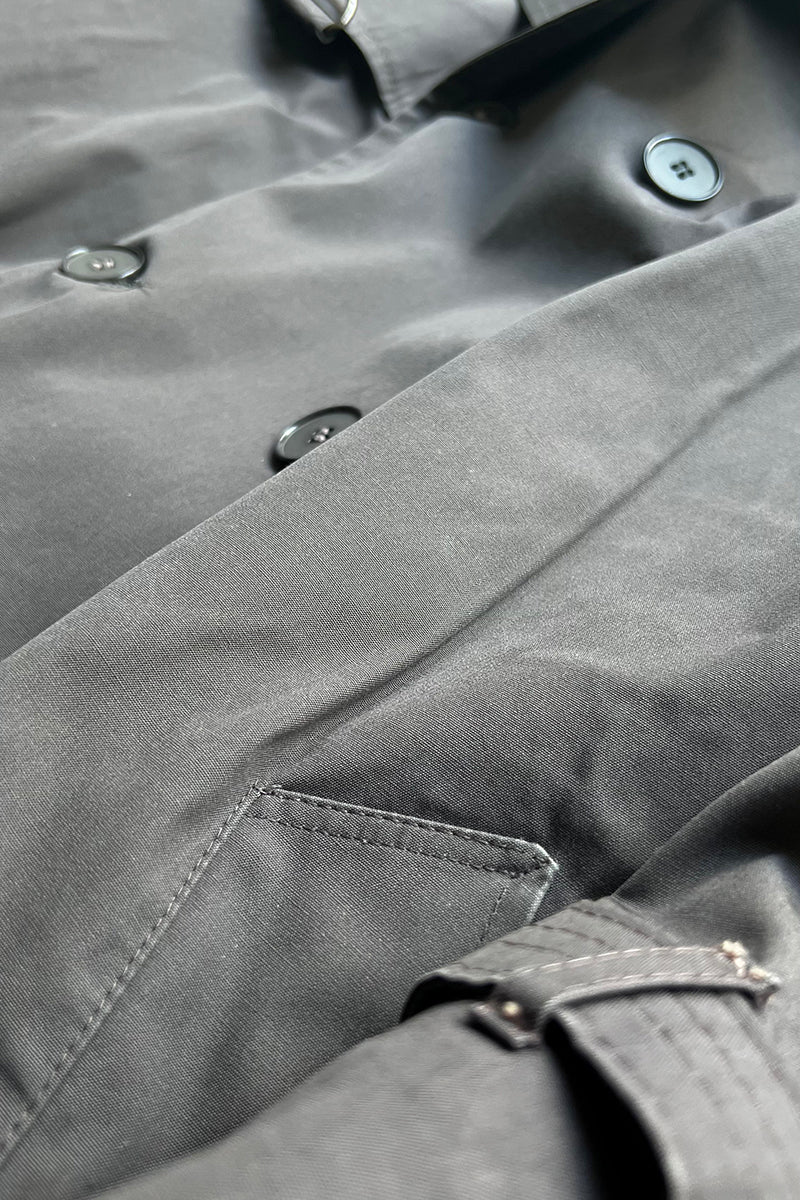 70-80s TRENCH COAT W/LINER / GRAY [SIZE: 40 USED]