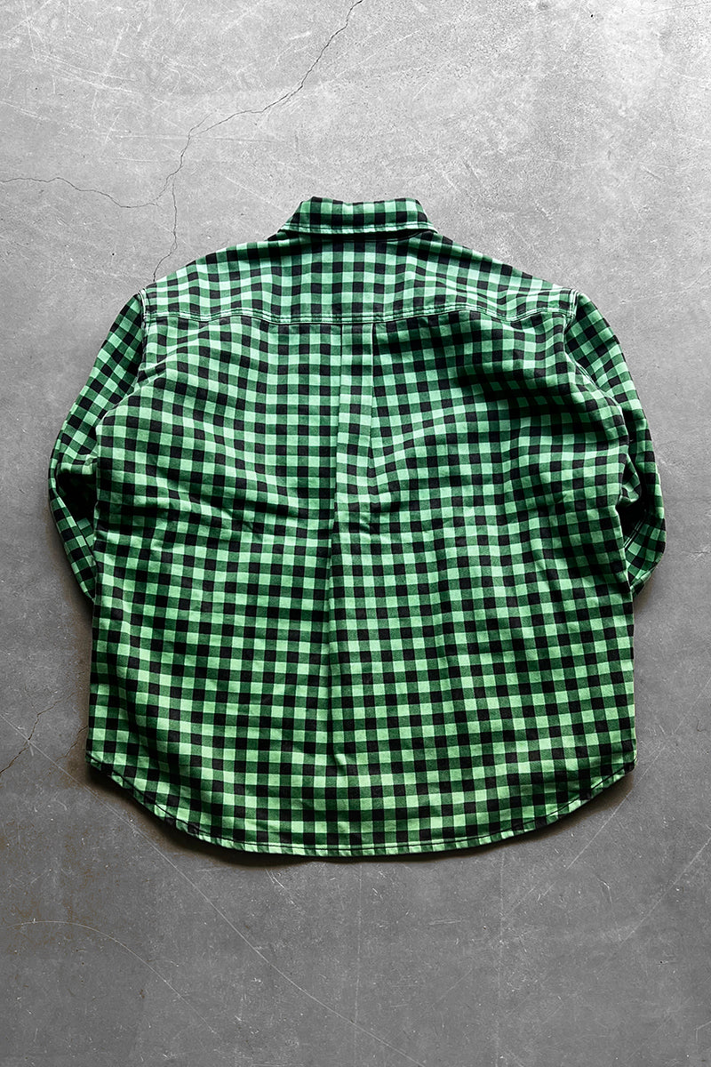 CHECK DENIM COVERALL / GREEN [SIZE: XS USED]