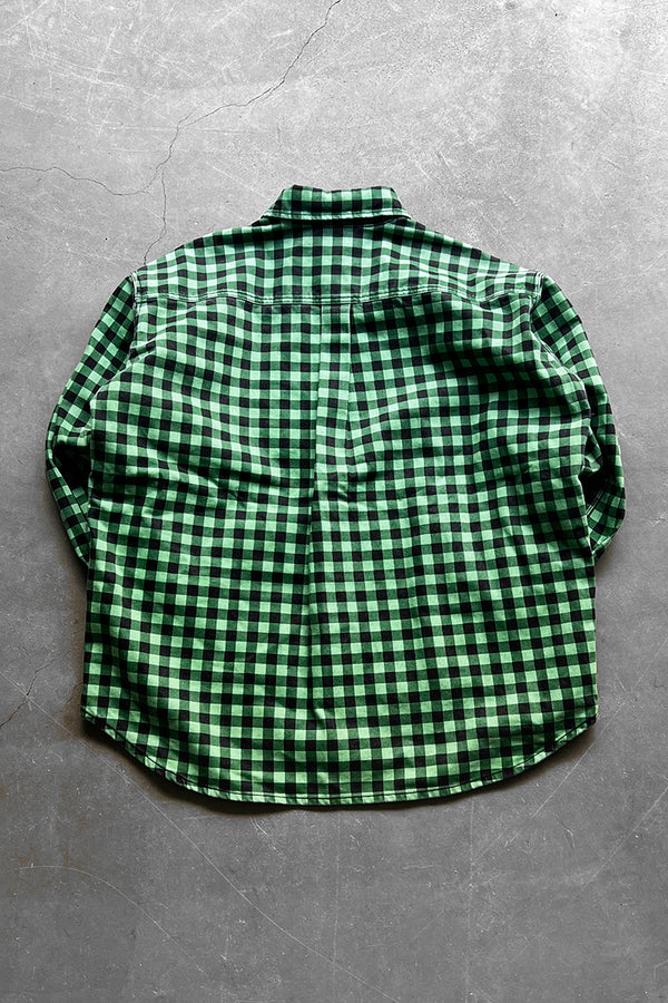 CHECK DENIM COVERALL / GREEN [SIZE: XS USED]
