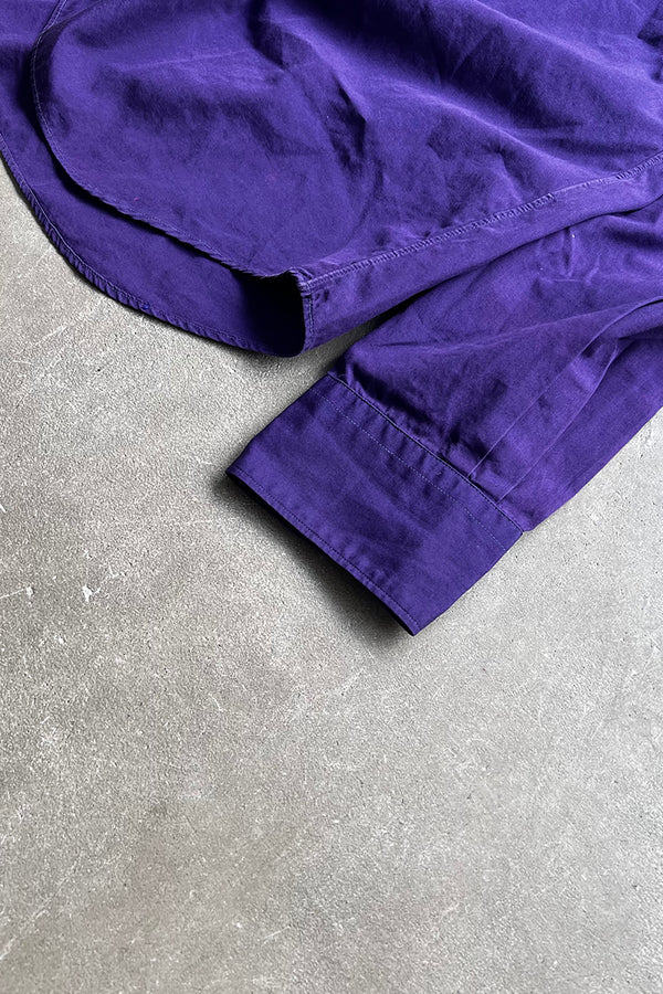 MADE IN FRANCE 90'S ZIP SHIRT / PURPLE [SIZE: M USED]