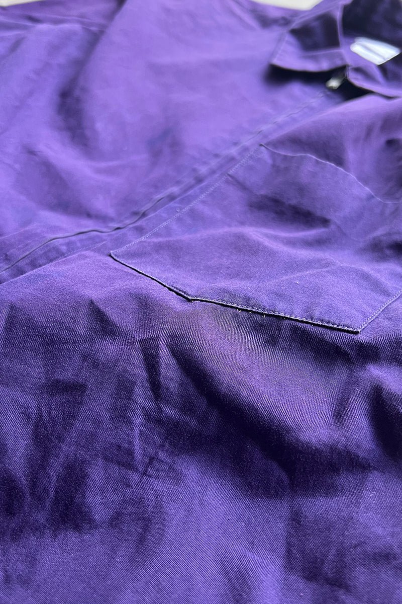 MADE IN FRANCE 90'S ZIP SHIRT / PURPLE [SIZE: M USED]