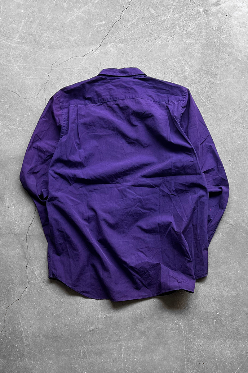 MADE IN FRANCE 90'S ZIP SHIRT / PURPLE [SIZE: M USED]