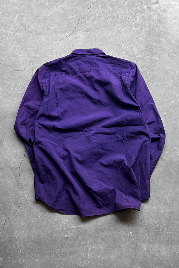MADE IN FRANCE 90'S ZIP SHIRT / PURPLE [SIZE: M USED]