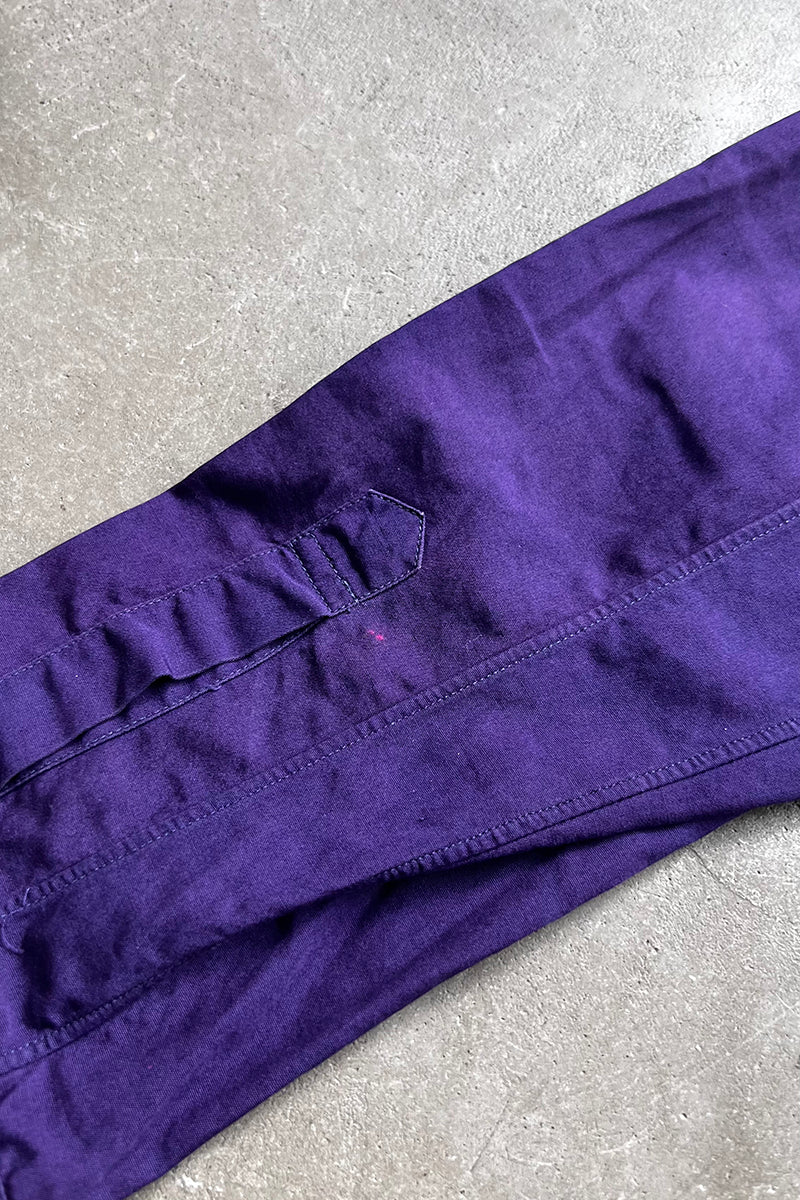 MADE IN FRANCE 90'S ZIP SHIRT / PURPLE [SIZE: M USED]