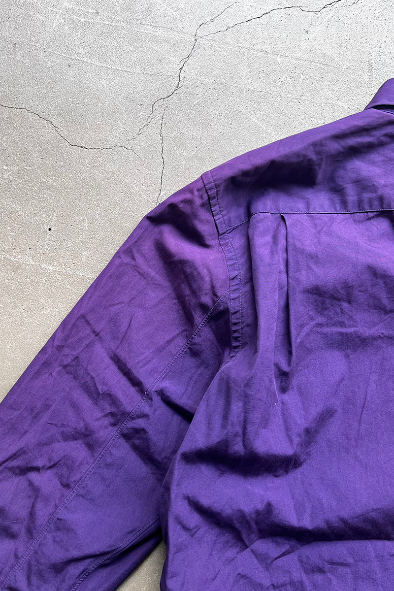 MADE IN FRANCE 90'S ZIP SHIRT / PURPLE [SIZE: M USED]