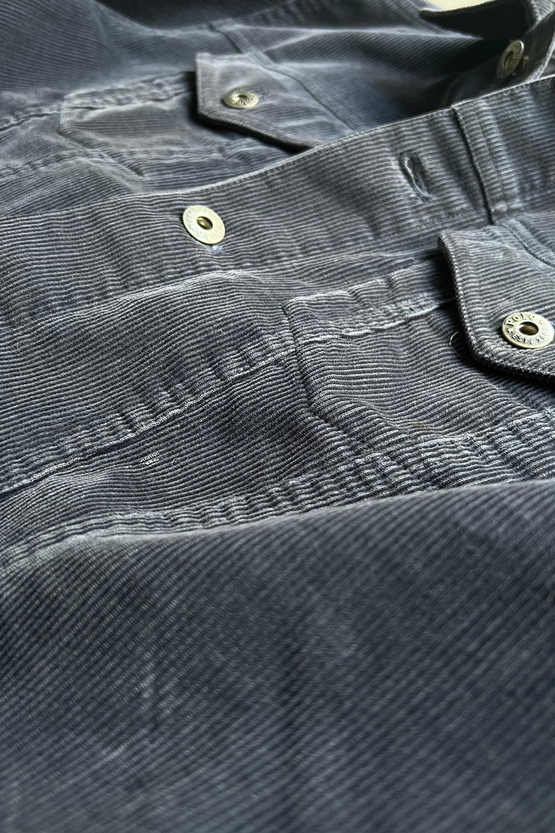 90'S CORDUROY TRACKER JACKET / NAVY[SIZE: S USED]