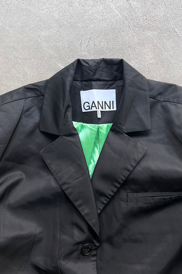 NYLON OVERSIZE 2B TAILORED JACKET / BLACK [SIZE: L USED]