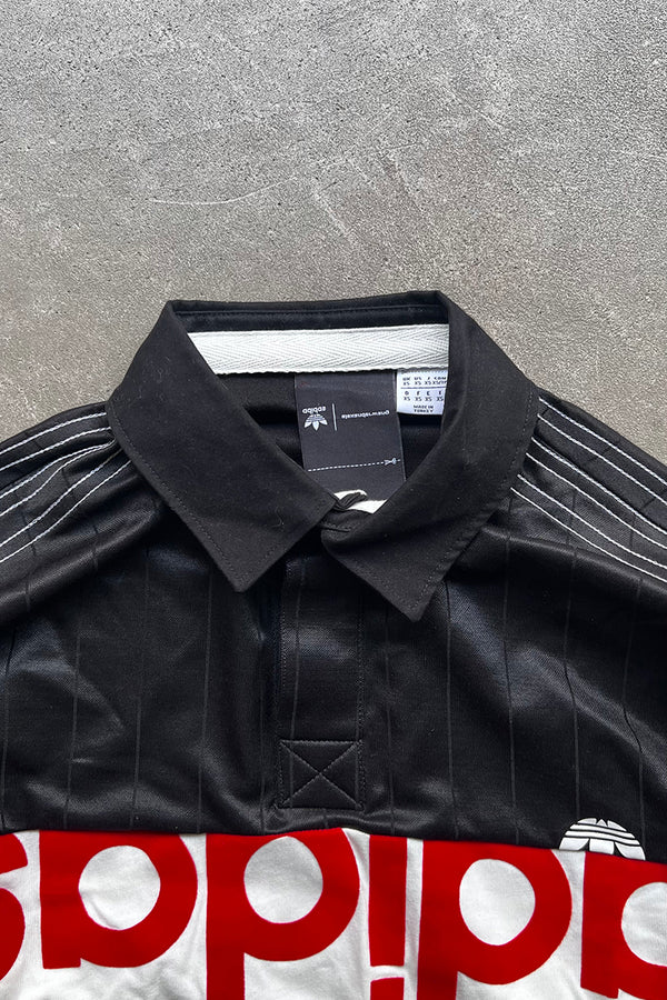SWITCHING POLO SHIRT / BLACK [SIZE: XS USED]