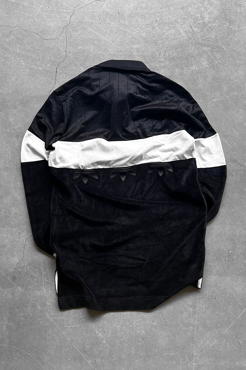 SWITCHING POLO SHIRT / BLACK [SIZE: XS USED]