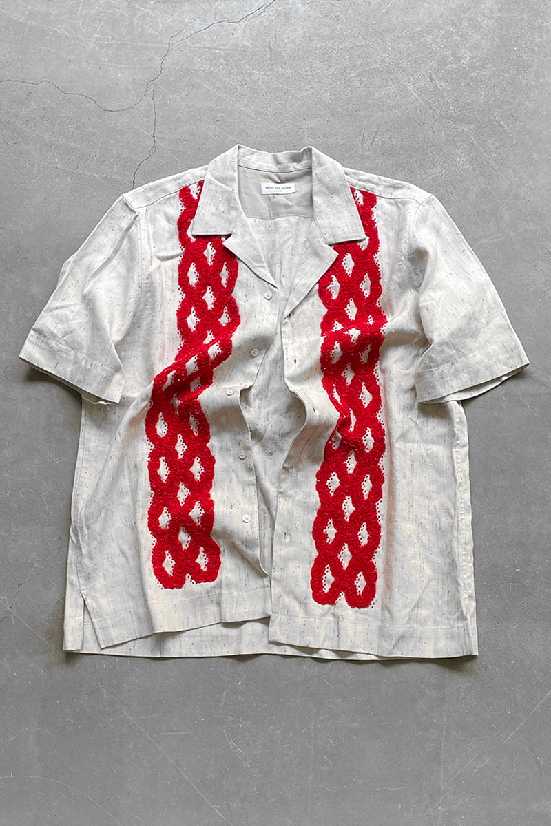 24SS FIL COUPE OPEN COLLAR SHIRT / WHITE [SIZE: 50 USED]
