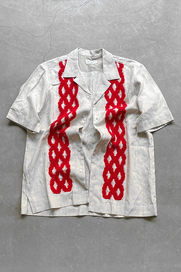 24SS FIL COUPE OPEN COLLAR SHIRT / WHITE [SIZE: 50 USED]