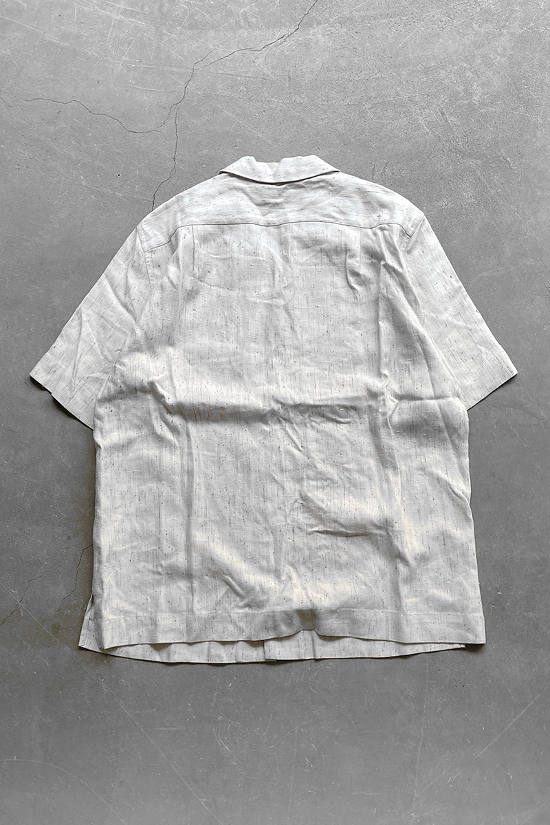 24SS FIL COUPE OPEN COLLAR SHIRT / WHITE [SIZE: 50 USED]