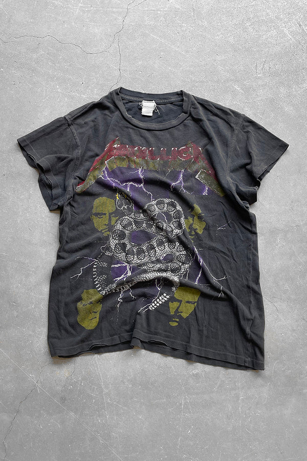 93'S METALLICA WORLD TOUR PRINT BAND T-SHIRT / BLACK [SIZE: M USED]