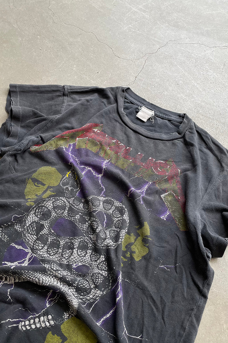 93'S METALLICA WORLD TOUR PRINT BAND T-SHIRT / BLACK [SIZE: M USED]